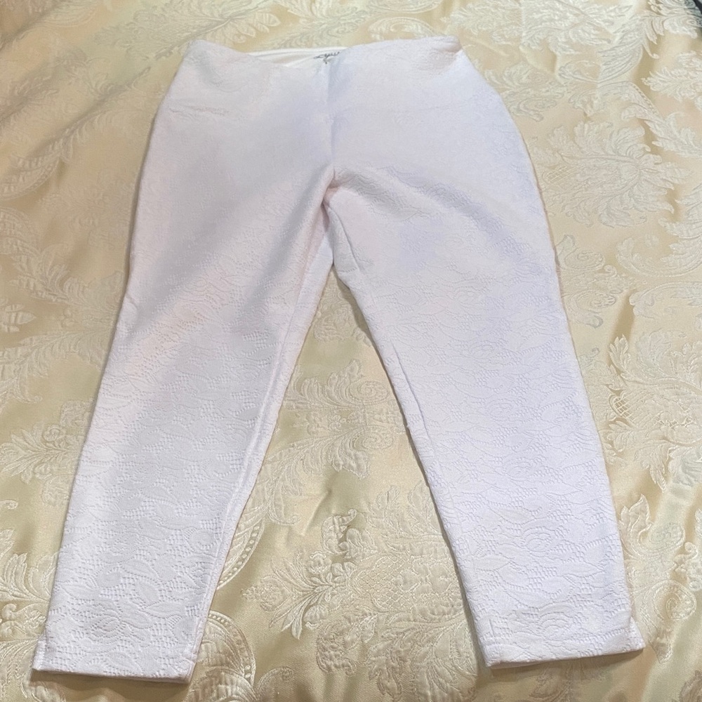 Lysse White Textured Leggings